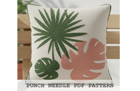 Palm Monstera Leaf Punch Pattern