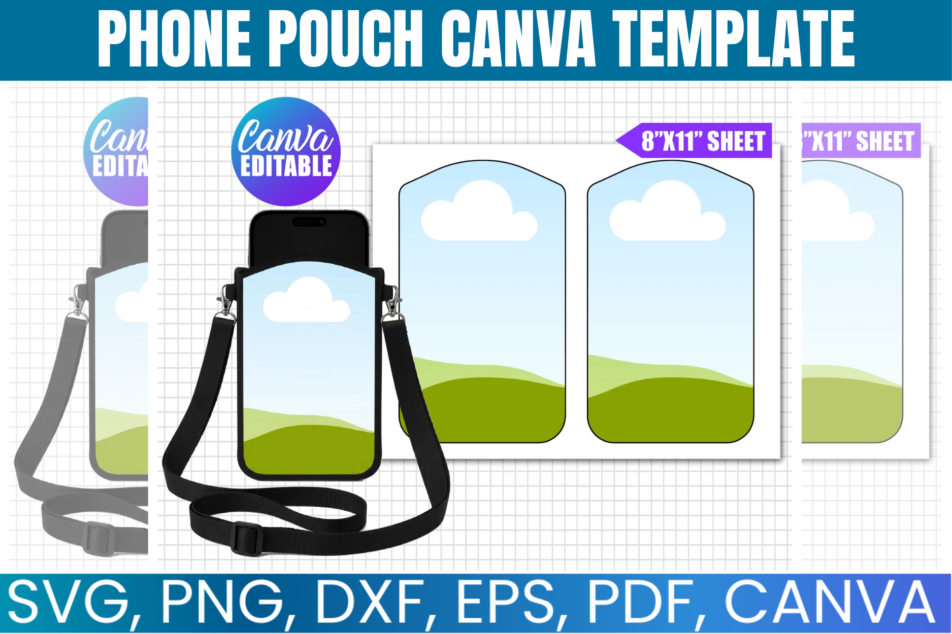 Phone Pouch Canva Template