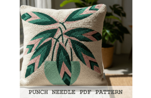 Potted Plant Punch Needle Pattern