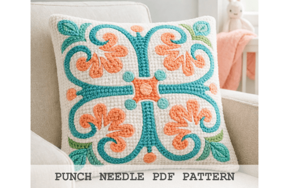 Scroll Medallion Tile Pattern