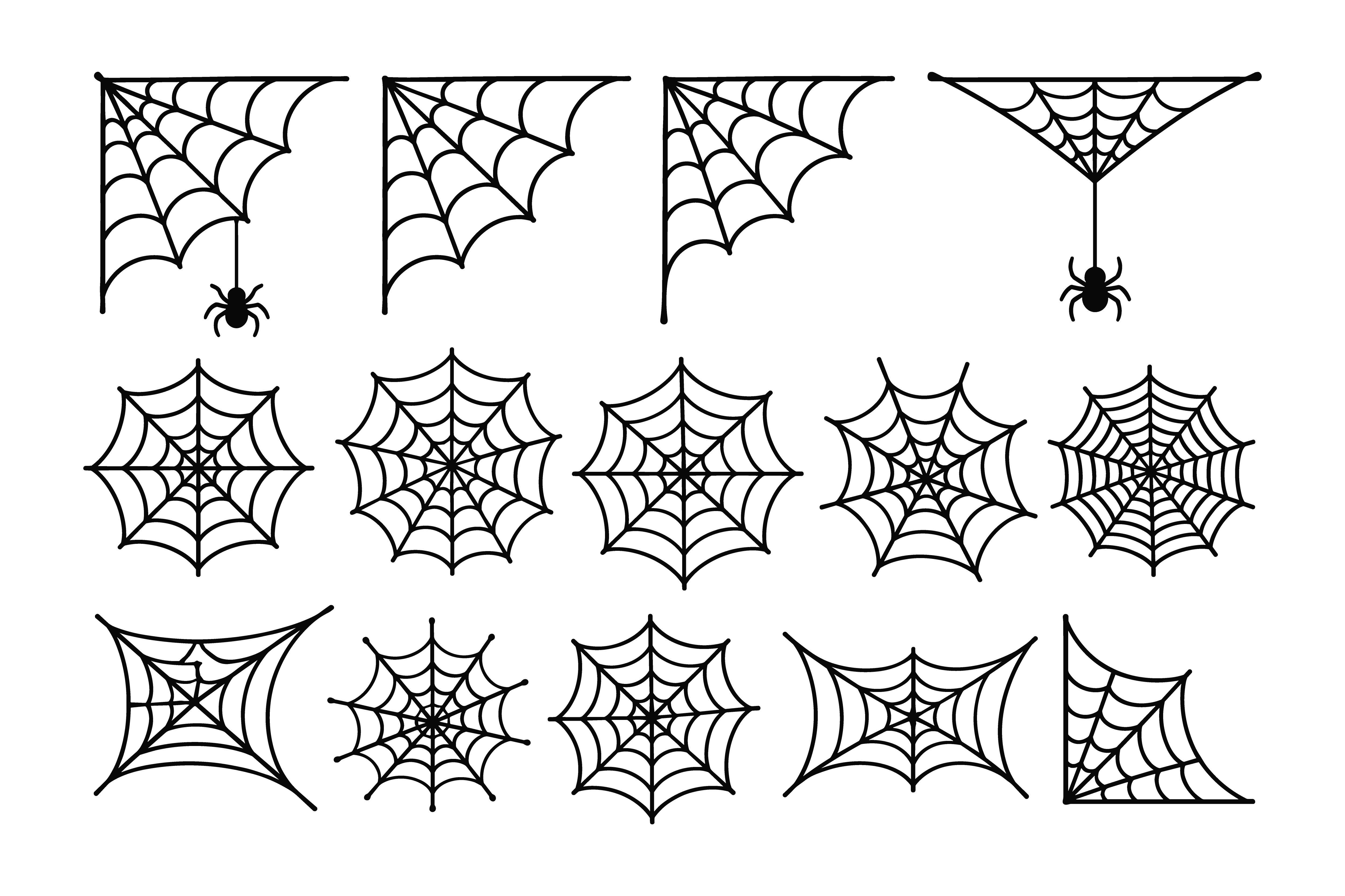 Spider Web Borders Collection