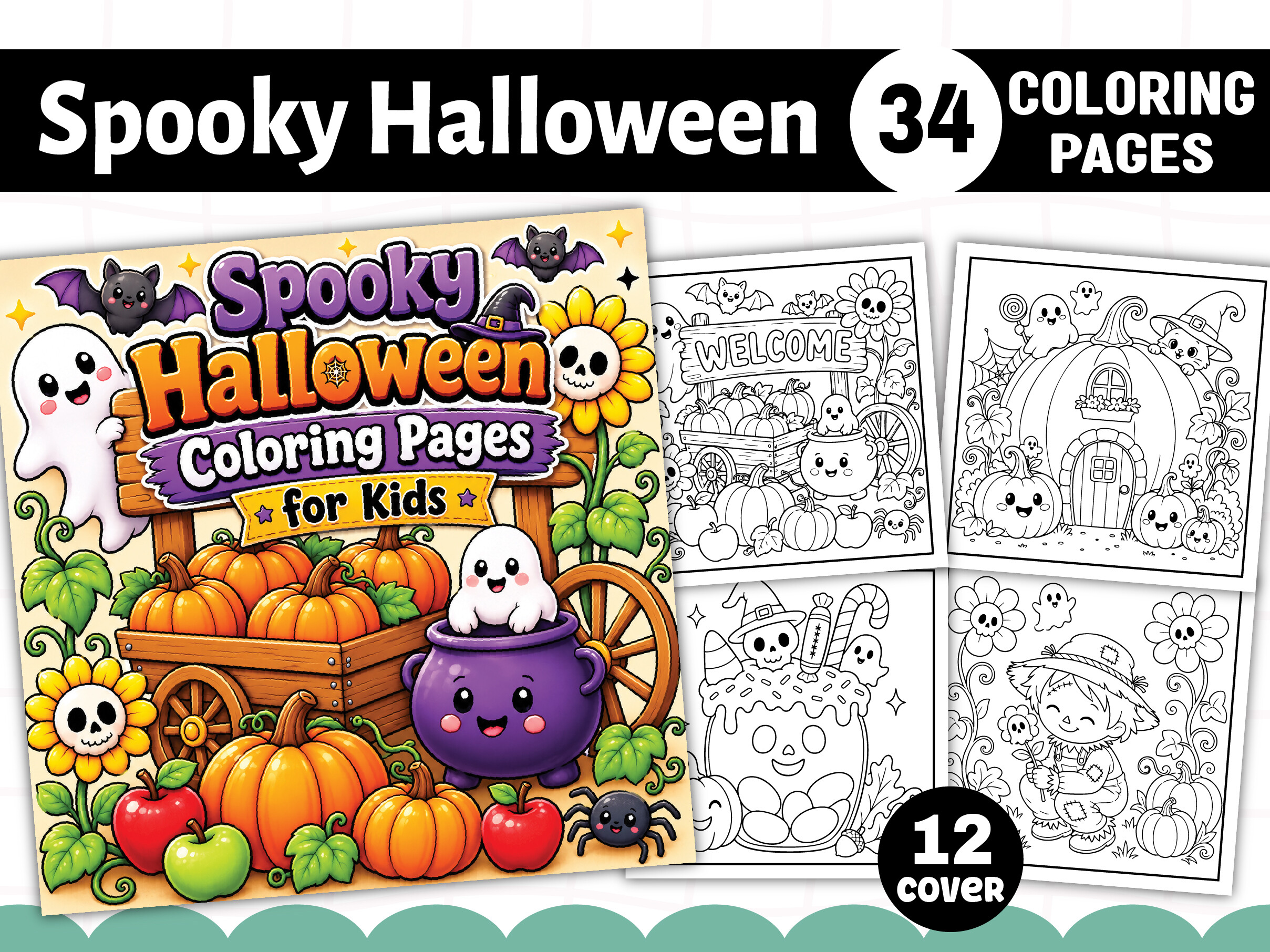 Spooky Halloween Coloring Pages for Kids