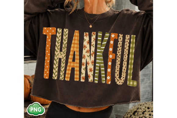 Thankful Fall Png, Distressed Autumn Png