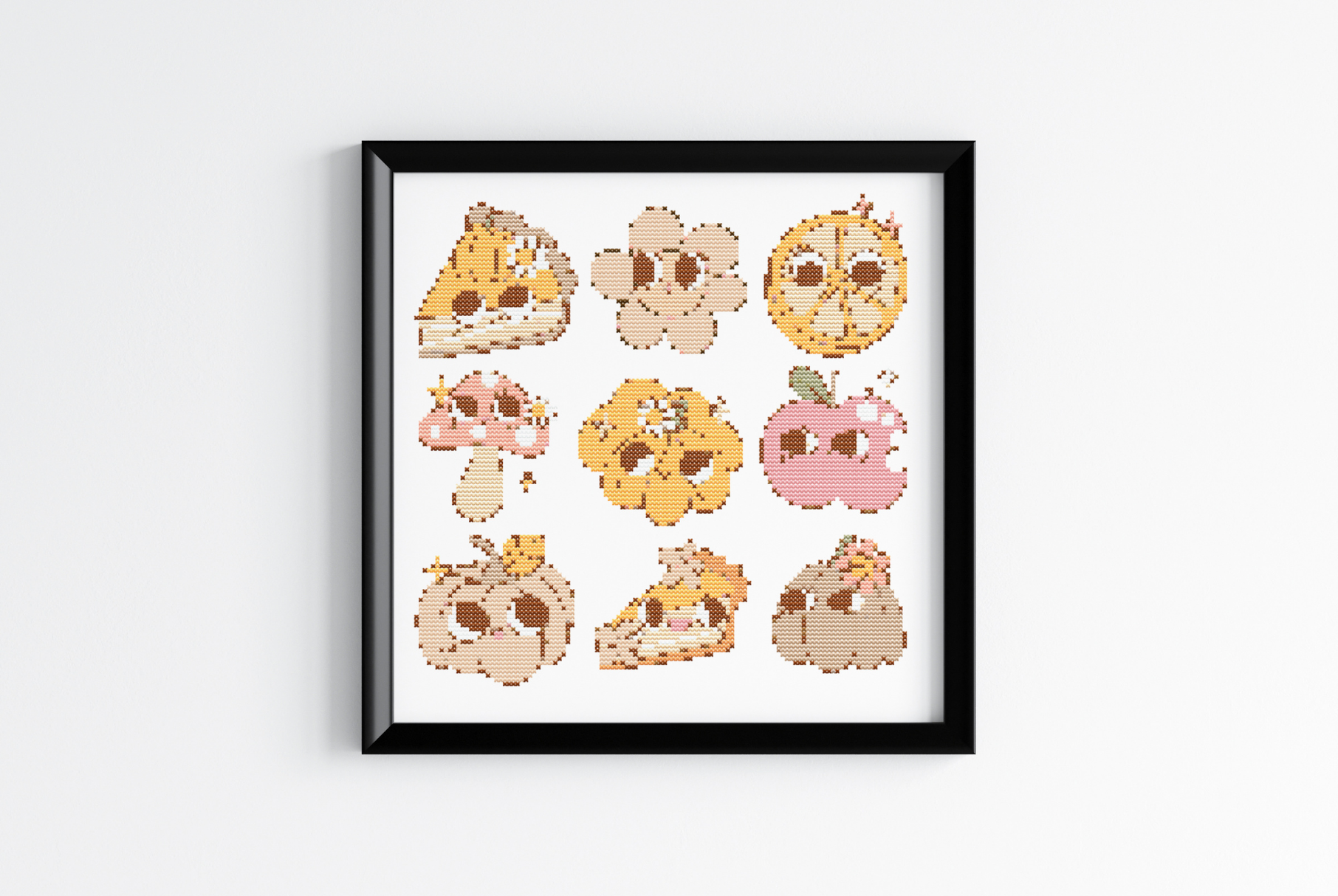 Thanksgiving Cake Stand Cross Stitch