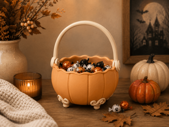 Jack O Lantern Pumpkin STL 3D Print Model – Halloween Pumpkin with Curled Stem - Image 9