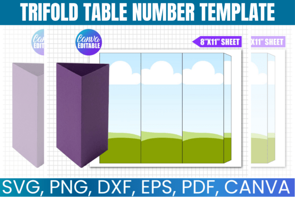 Trifold Table Number Canva Template