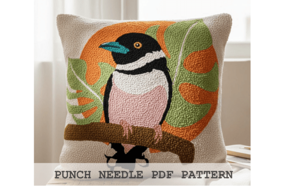 Tropical Bird Punch Needle Pattern