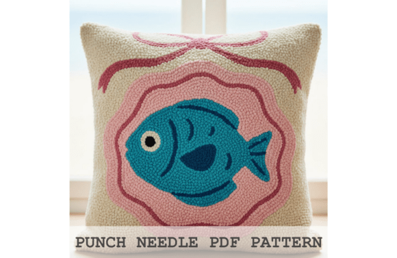 Whimsical Fish Cushion Pattern