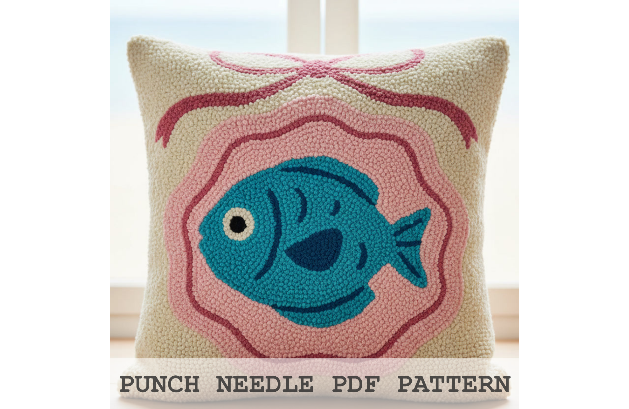 Whimsical Fish Cushion Pattern