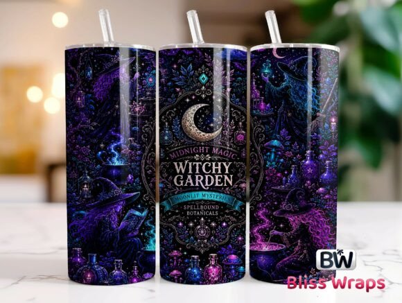 Witchy Garden Tumbler Wrap