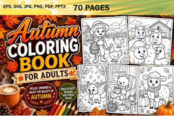 Autumn Coloring Book for Adults