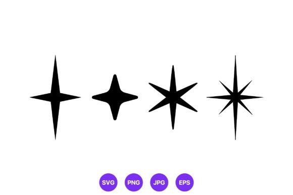 Black Starburst Shapes