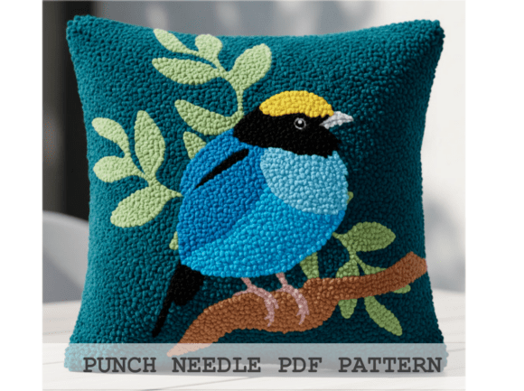 Bluebird Branch Punch Needle Pattern