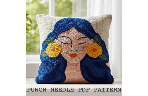 Boho Woman Punch Needle Pattern