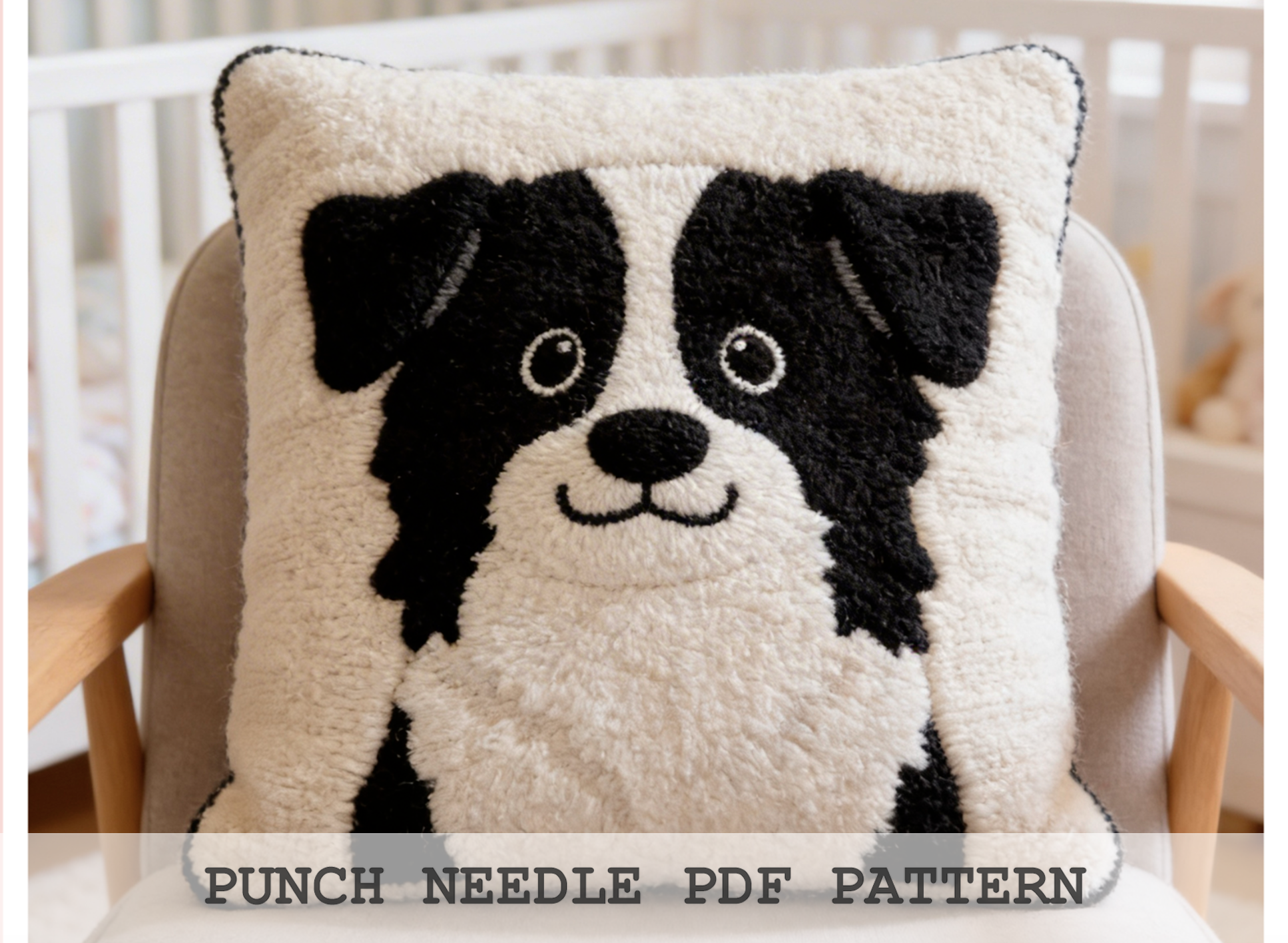 Border Collie Punch Needle Pattern