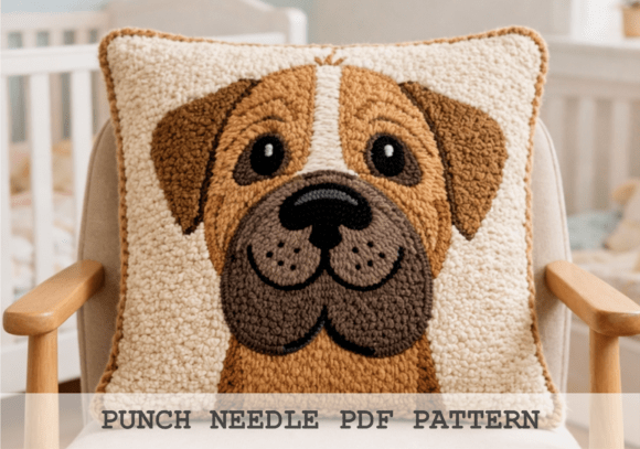 Boxer Puppy Punch Needle Pattern