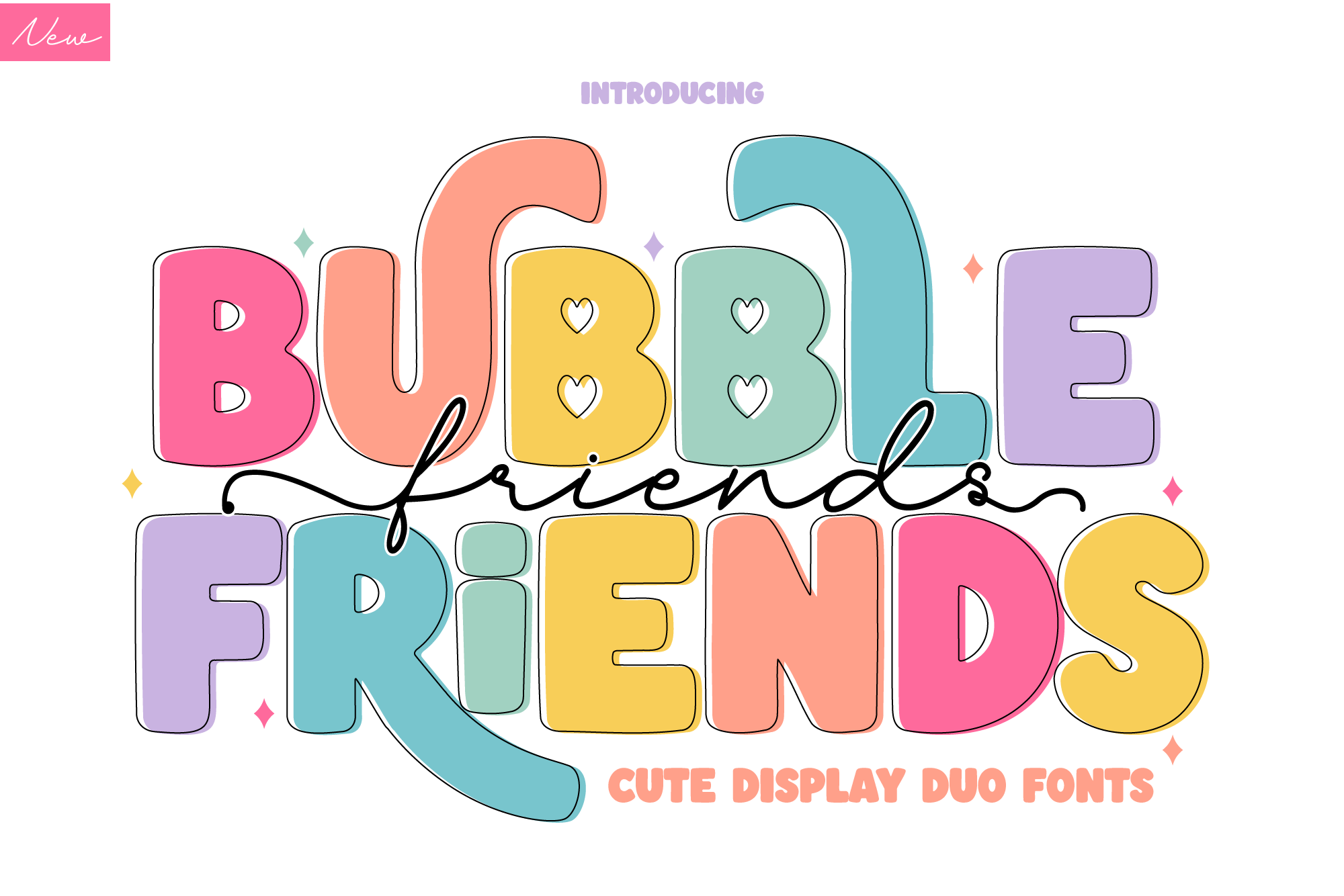 Bubble Friends preview, friendly cute bubble display