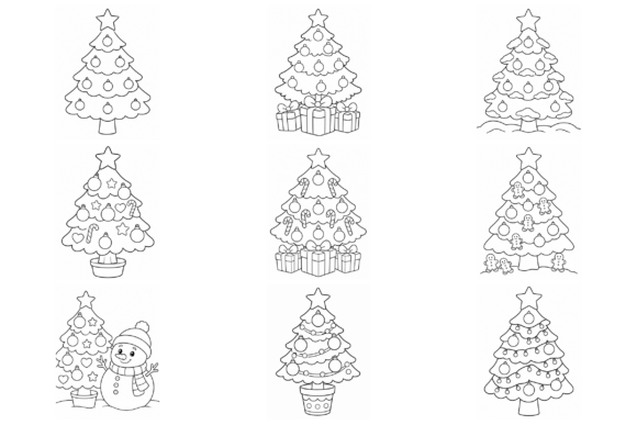Christmas Tree Coloring Pages