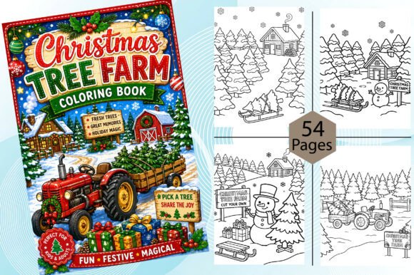 Christmas Tree Farm Coloring Book