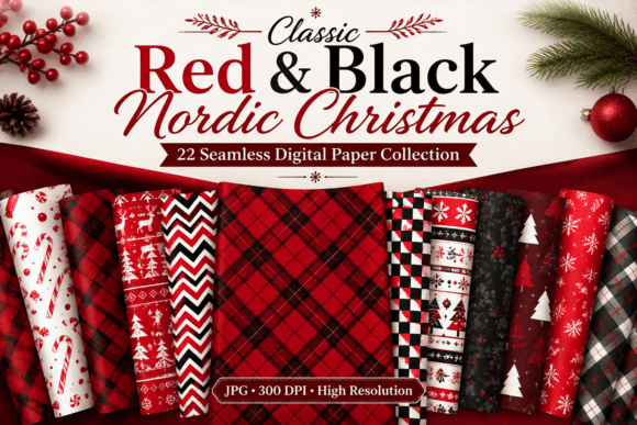 Classic Red & Black Nordic Christmas