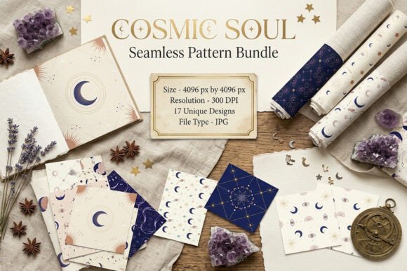 Cosmic Soul Seamless Pattern Bundle