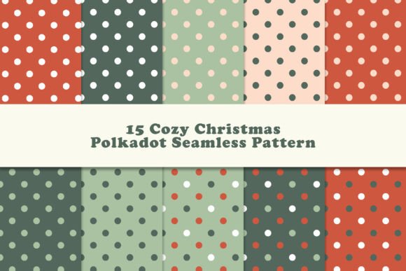 Cozy Christmas Polka Dot Pattern