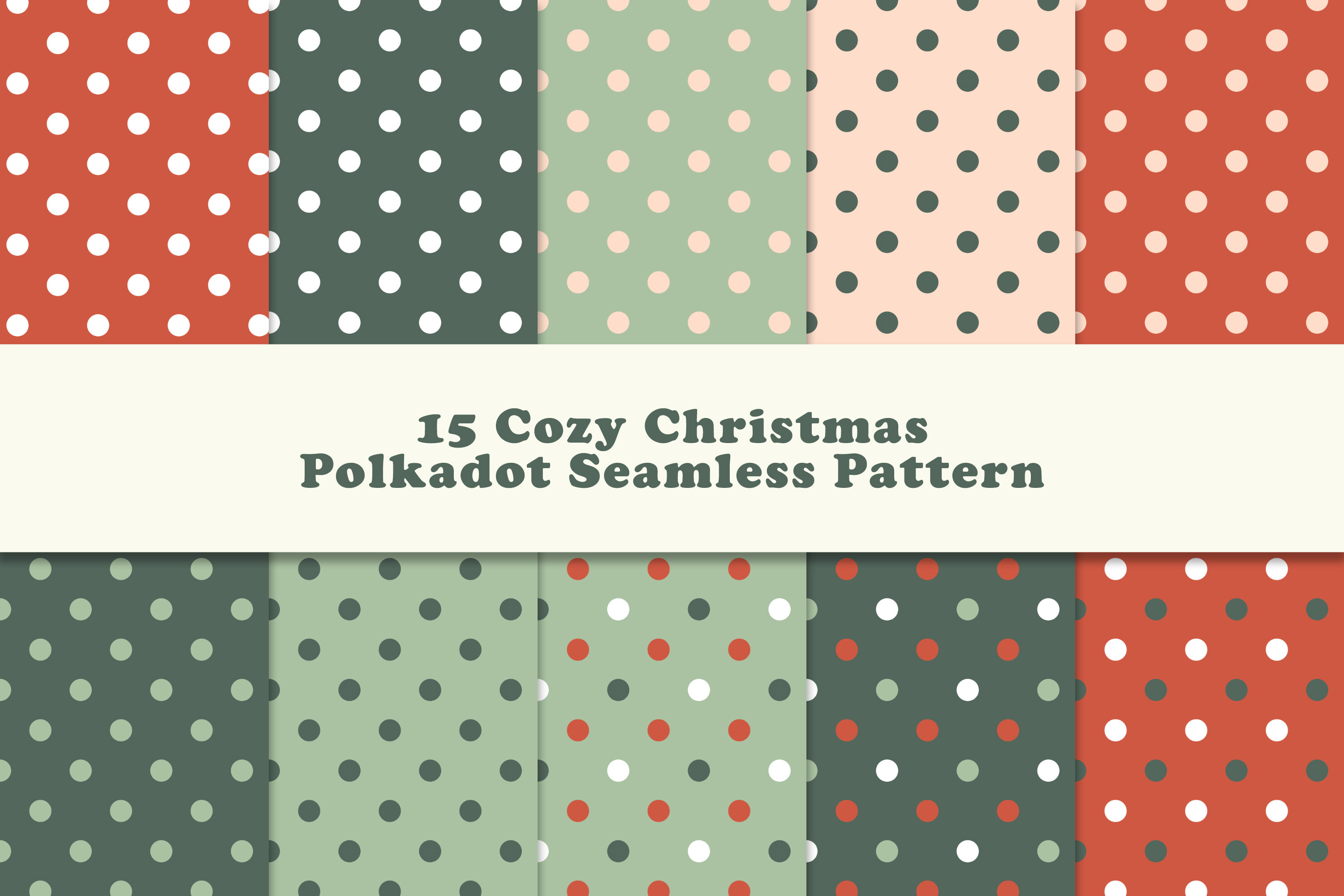 Cozy Christmas Polka Dot Pattern
