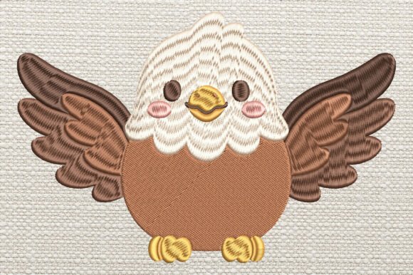 Cute Eagle Embroidery Design