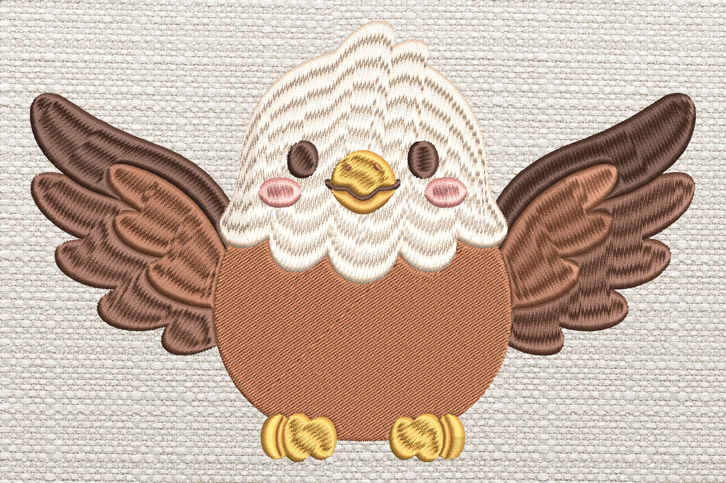 Cute Eagle Embroidery Design