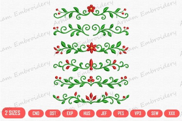 Elegant Vine & Flower Trim Border