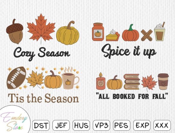 Fall Embroidery Design Bundle