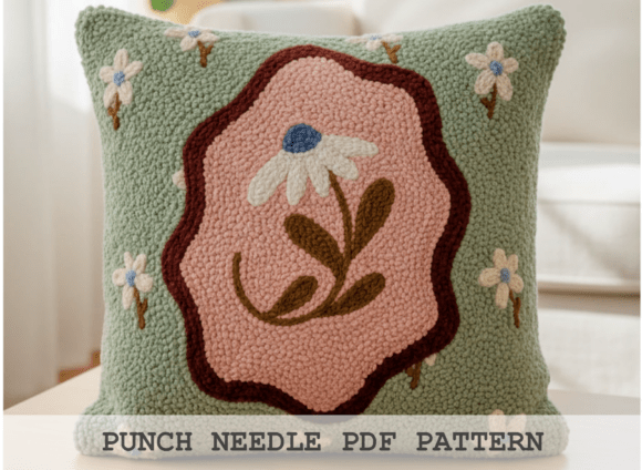 Framed Daisy Punch Needle Pattern