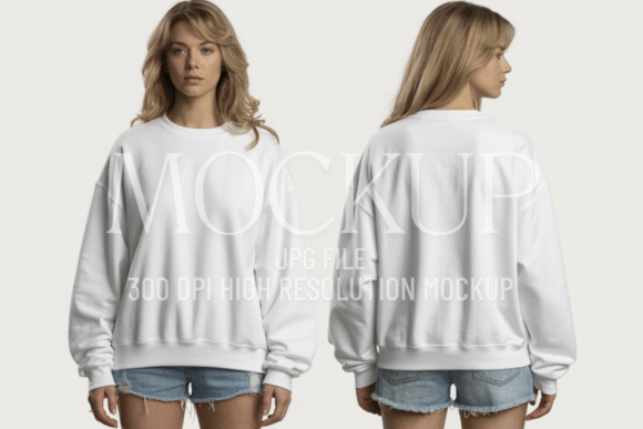 Front Back Sweatshirt Mockup