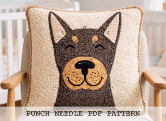 German Shepherd Pup Punch Needle Pattern