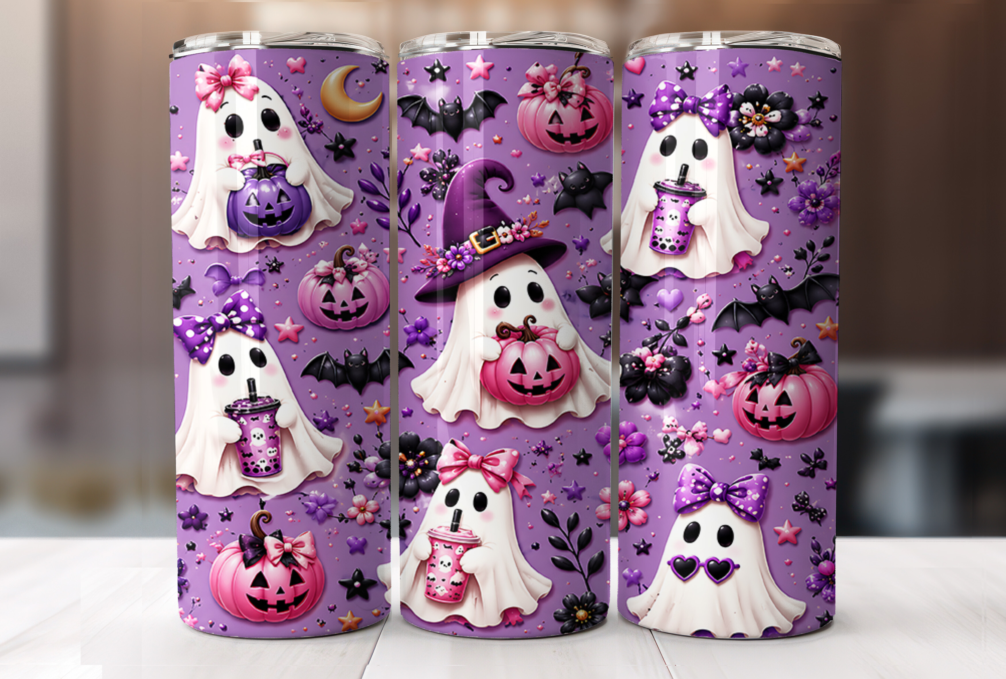 Ghost Halloween Tumbler Wrap Sublimation