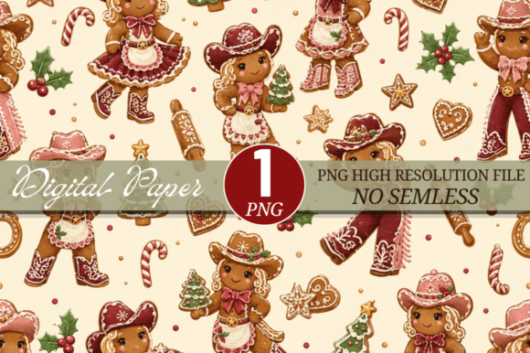 Gingerbread Christmas Pattern,Gingerbrea
