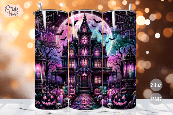 Haunted House Halloween Tumbler Wrap