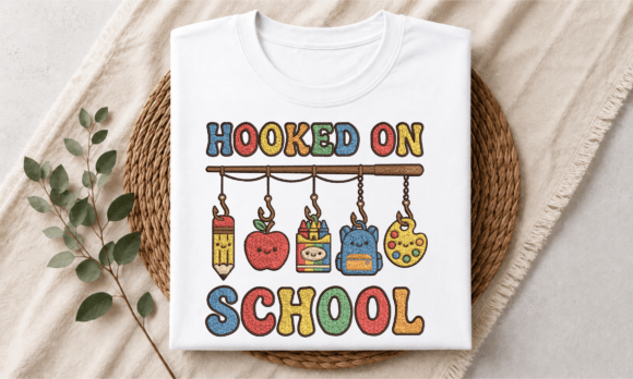 Hooked on School Supplies Embroidery DST