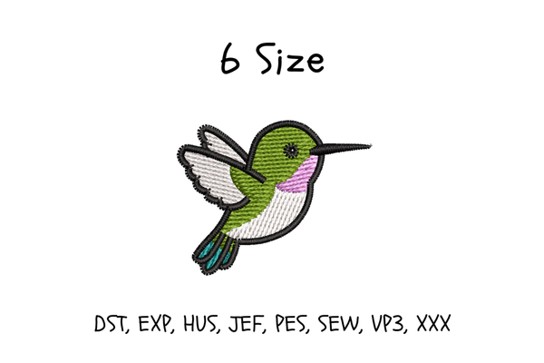 Hummingbird Embroidery Design