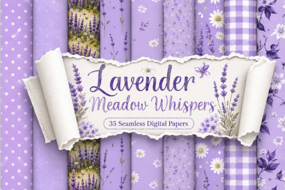 Lavender Meadow Whispers – Digital Paper