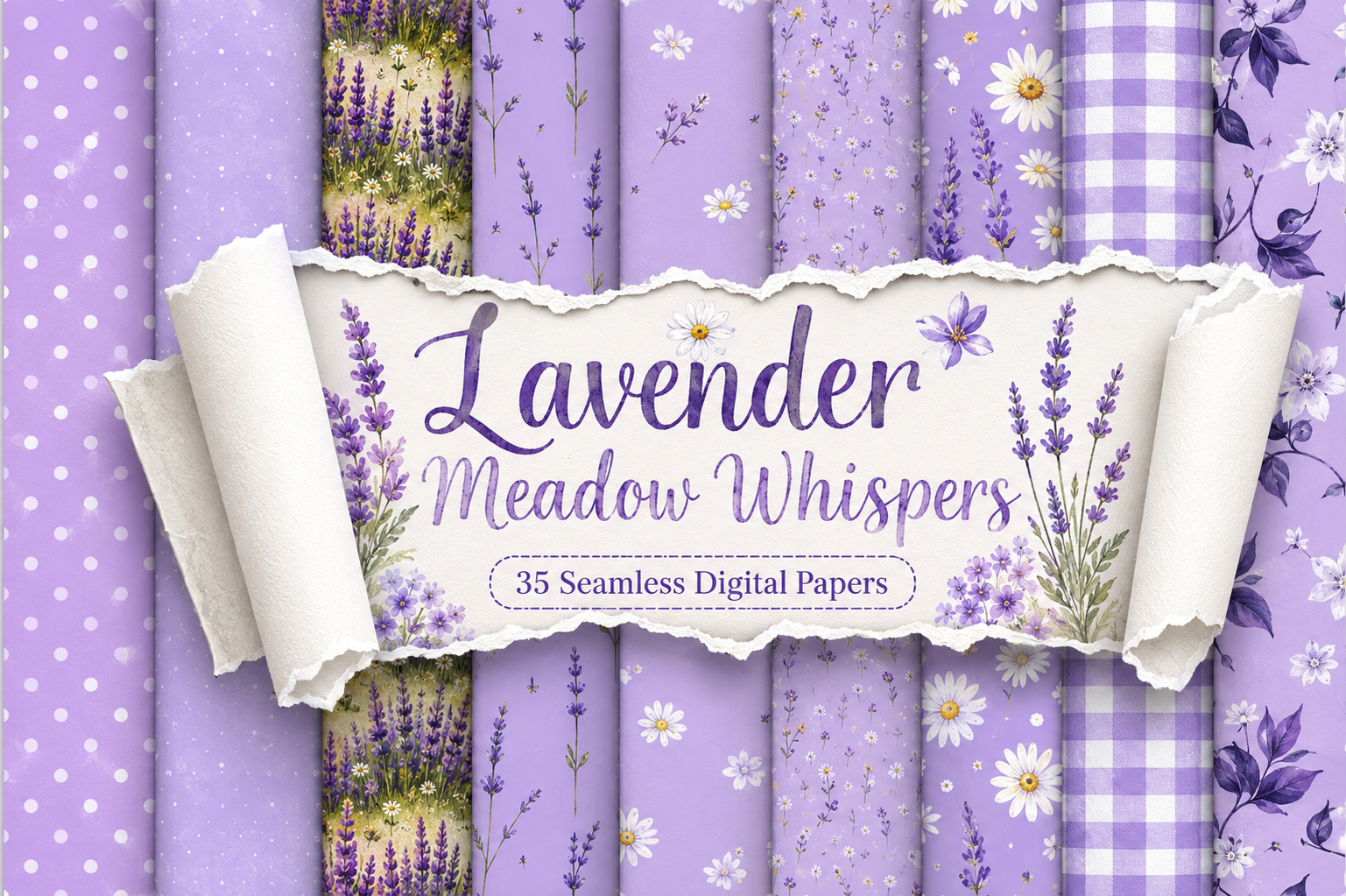 Lavender Meadow Whispers – Digital Paper