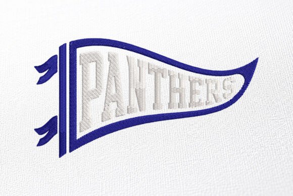 Panthers Mascot Embroidery Design