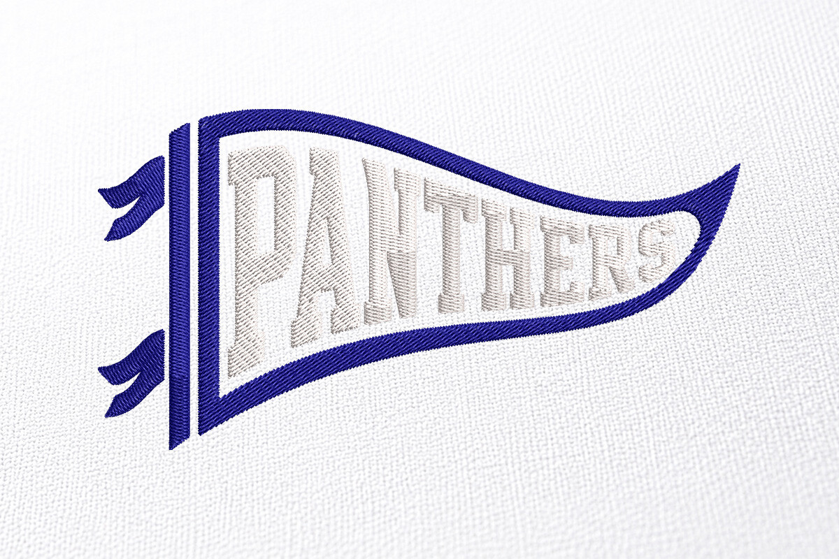 Panthers Mascot Embroidery Design