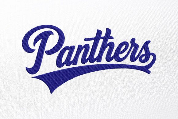 Panthers Mascot Embroidery Design