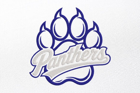 Panthers Mascot Embroidery Design
