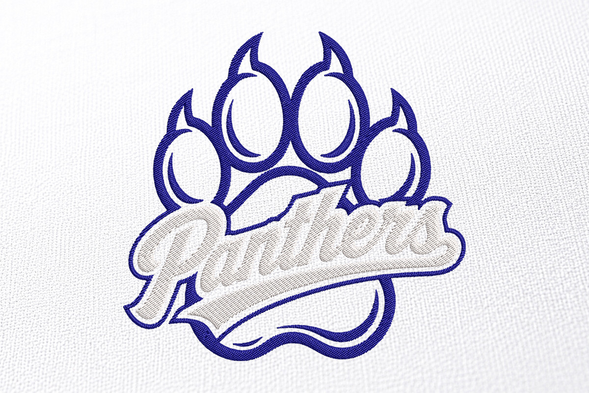 Panthers Mascot Embroidery Design