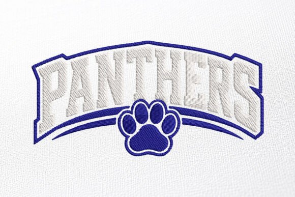 Panthers Mascot Embroidery Design