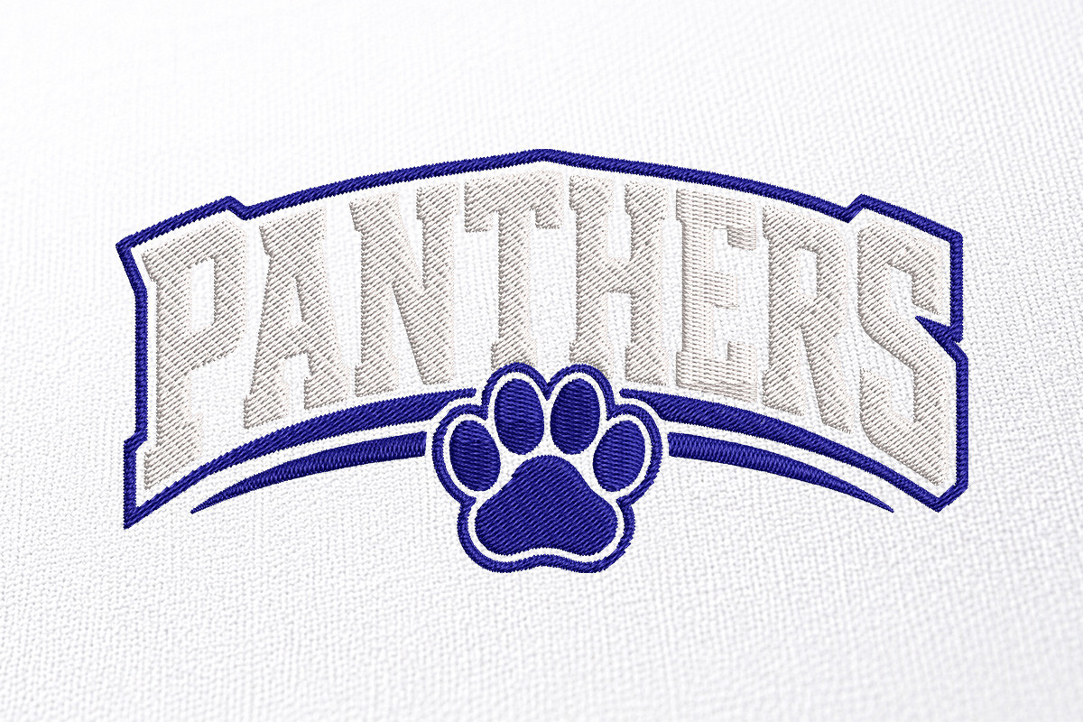 Panthers Mascot Embroidery Design