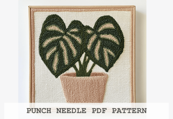Potted Plant Punch Needle Pattern