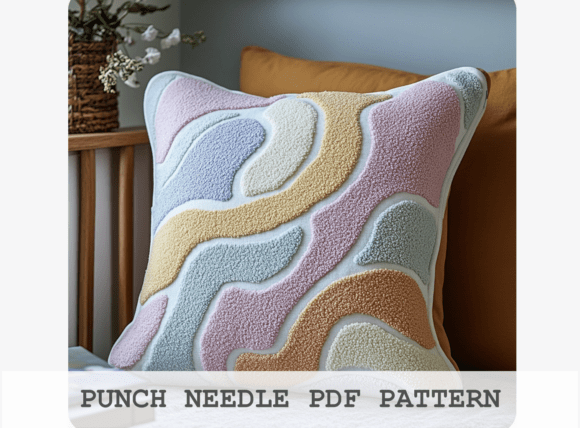 Retro Swirl Punch Needle Pattern